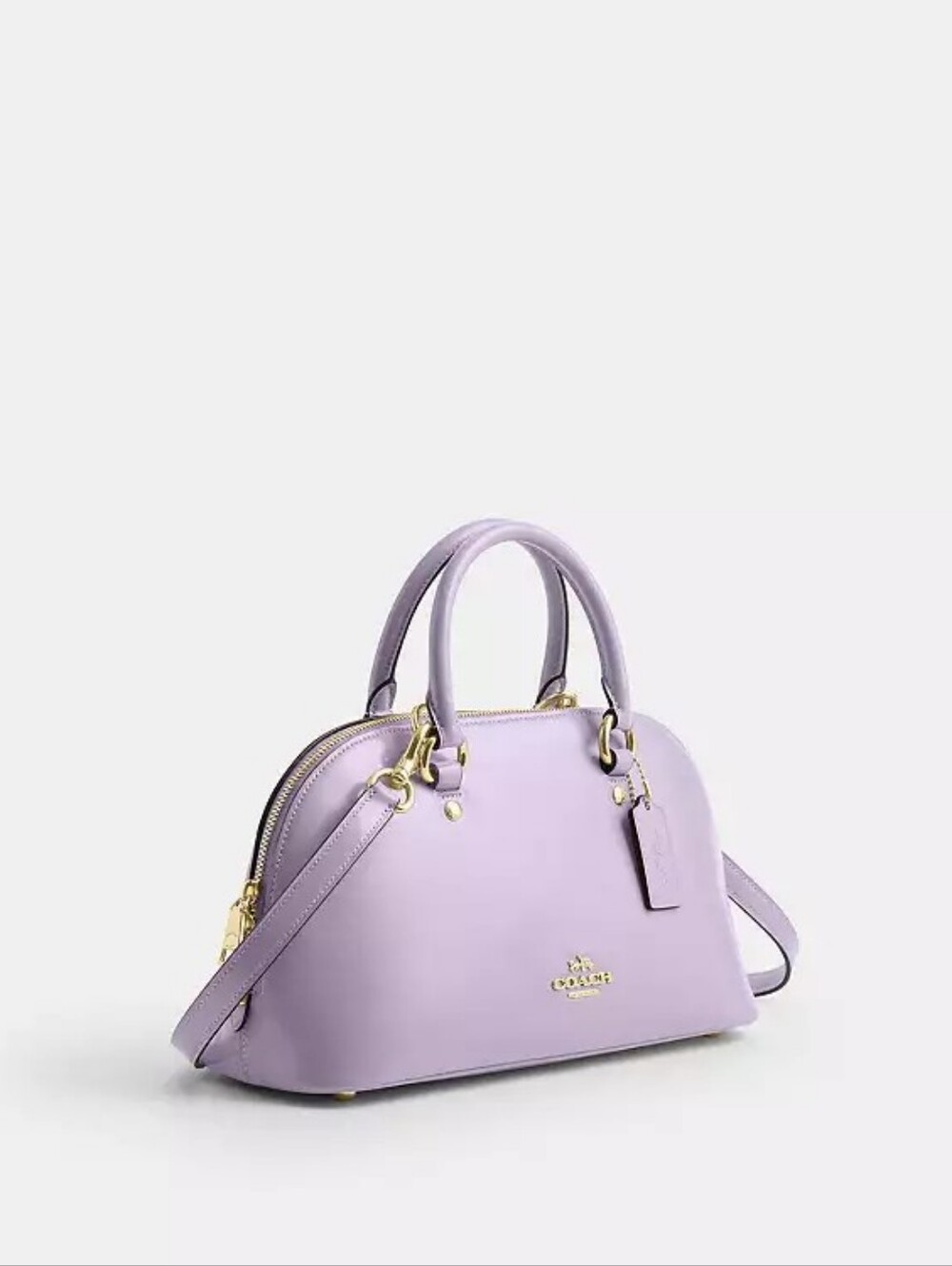 NWT! Coach Lara Satchel Bag In Lilac And Gold Hardware
